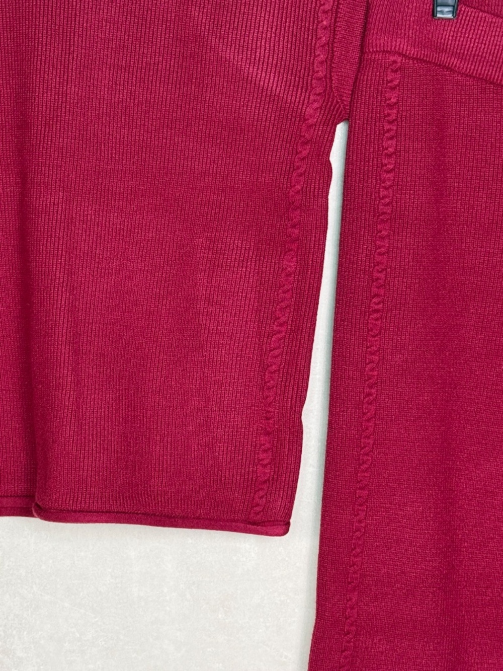 Zenana Premium Viscose Blend Cabernet Knit Set NWOT - Picture 3 of 6